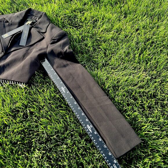 HOUSE OF HARLOW 1960 RHINESTONE FRINGE BLAZER JACKET & MINI SKIRT SET NWT XS - Picture 5 of 16